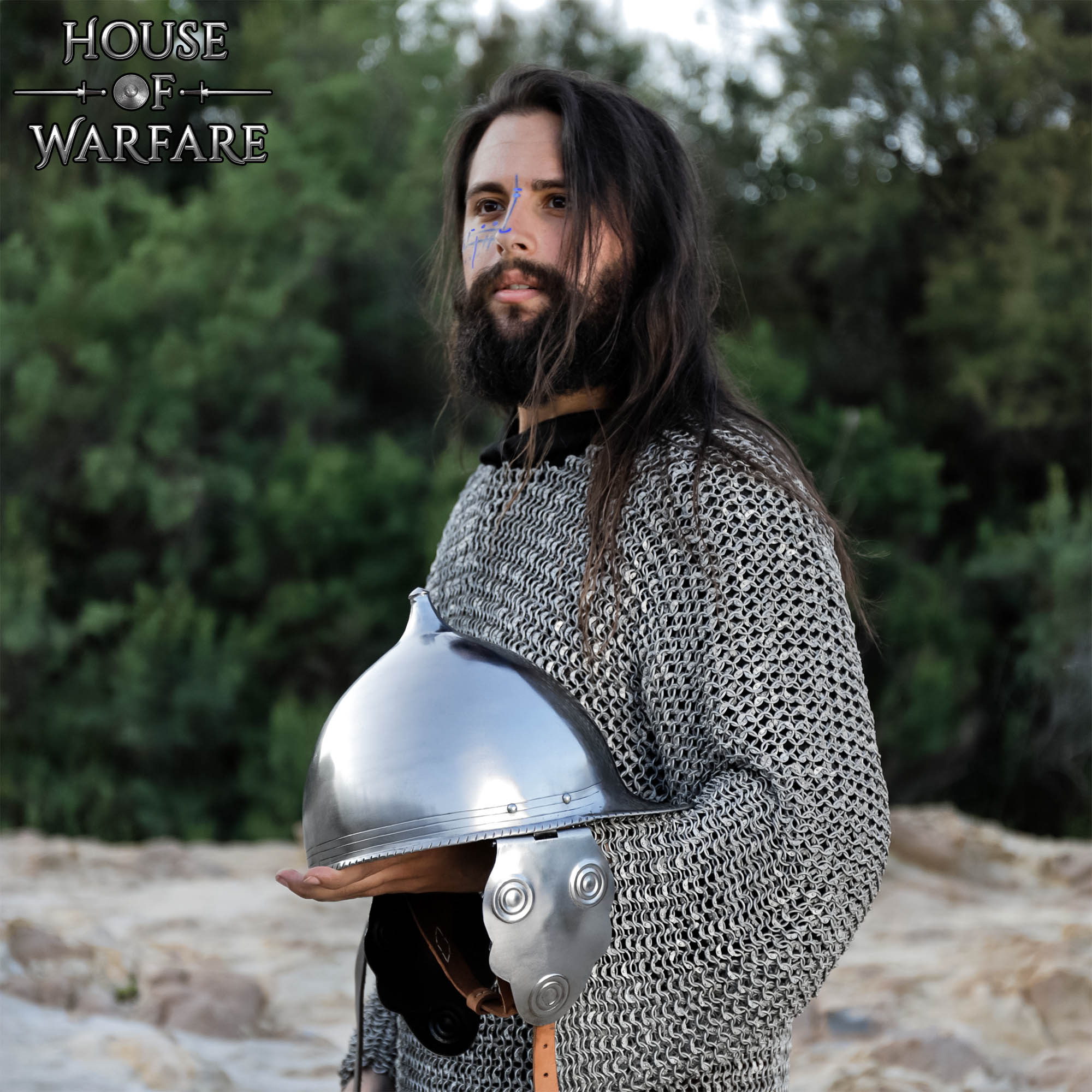 Roman Montefortino Casco de Acero Calibre 18 - Imagen 6