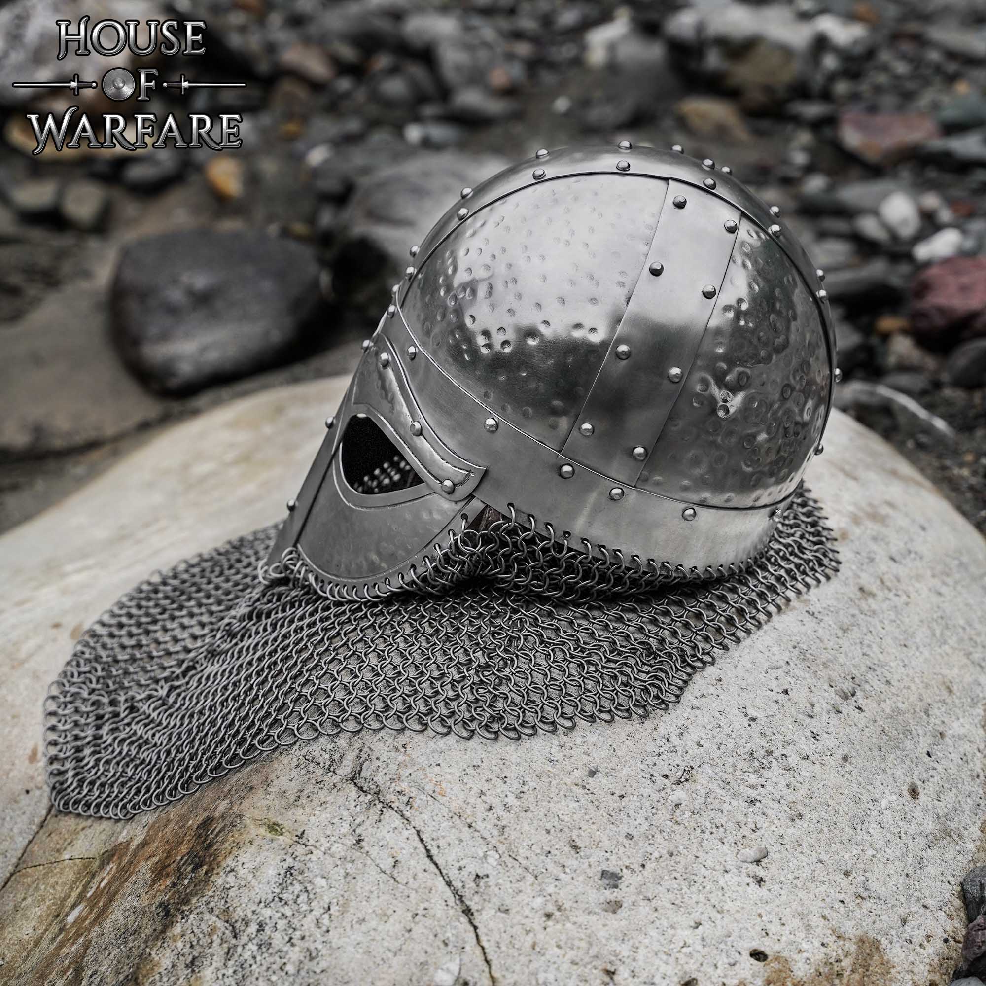 Casco Vikingo Forjado con Camail Butted Calibre 18 - Imagen 6
