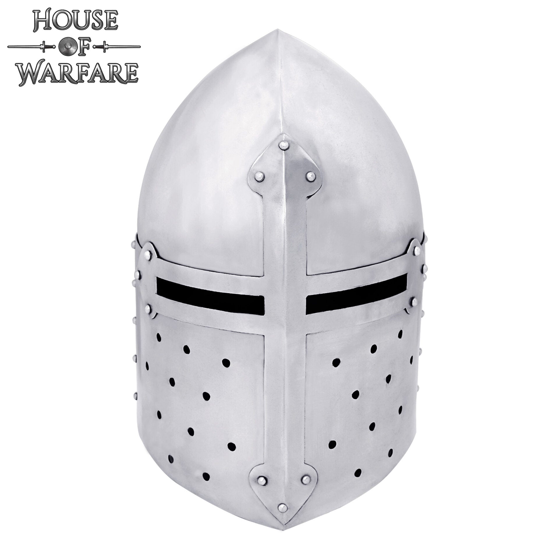 Casco Medieval Sugar Loaf con Forro Acolchado- Larp, Display - Imagen 4