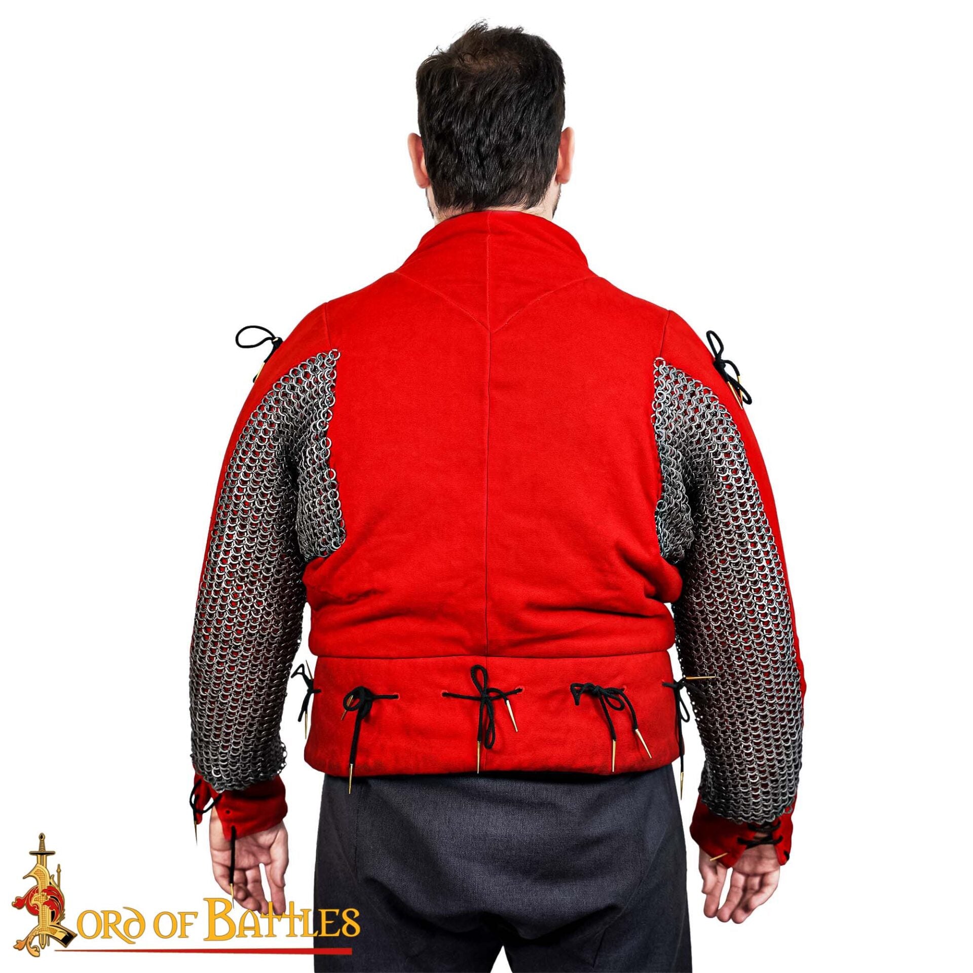 Válvulas de Cota de Malla (par) - Anillas Planas de 9 Mm Remachadas en Cúpula con Anillas Macizas Alternadas - Acero Dulce de Calibre 17 - Armadura Medieval para Larp, Disfraces - Imagen 6