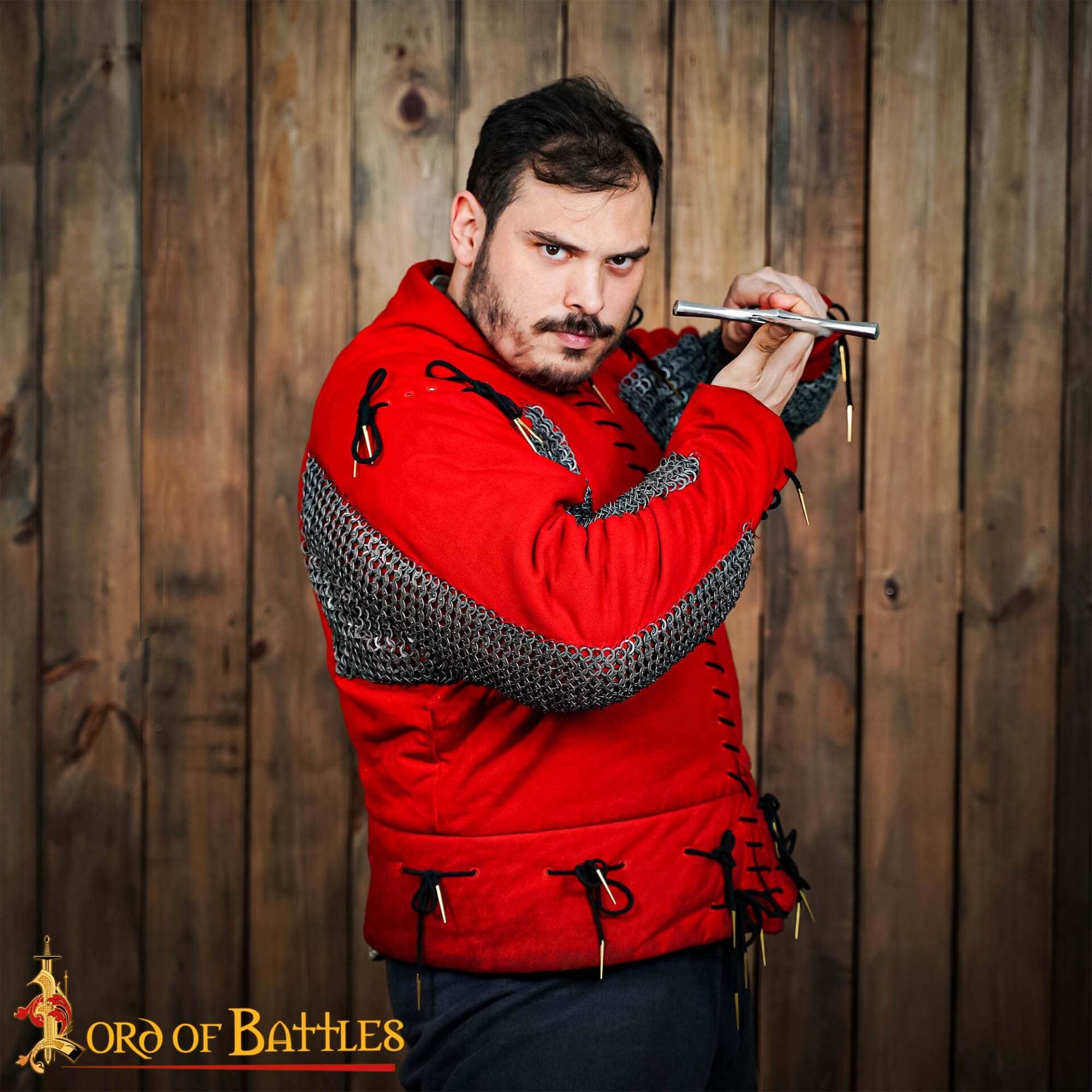 Válvulas de Cota de Malla (par) - Anillas Planas de 9 Mm Remachadas en Cúpula con Anillas Macizas Alternadas - Acero Dulce de Calibre 17 - Armadura Medieval para Larp, Disfraces - Imagen 7