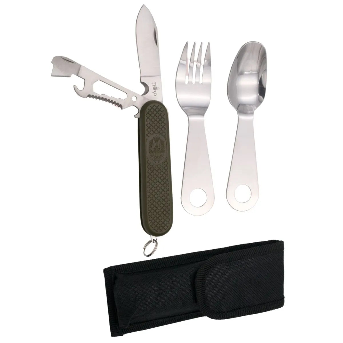 Multiusos militar con funda y cubiertos