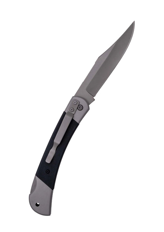 Stainless Steel Folding Knife Coronel Tramuntana Grey G10 Black
