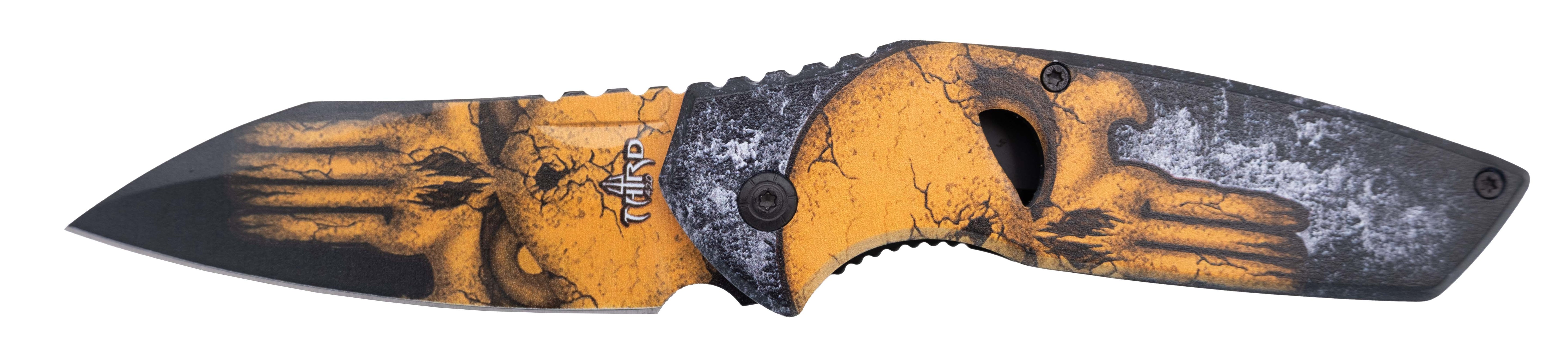 Navaja Táctica Third Calavera Naranja