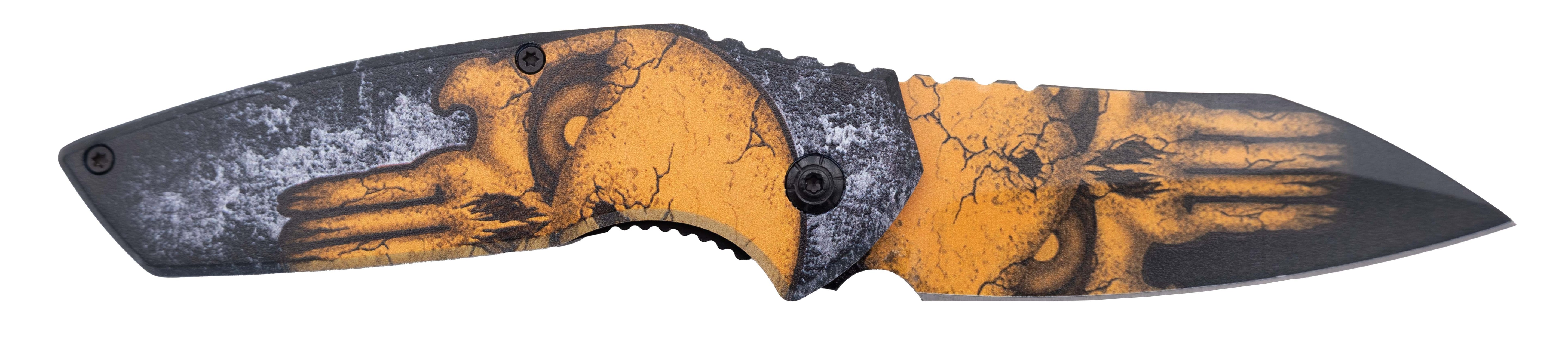 Navaja Táctica Third Calavera Naranja