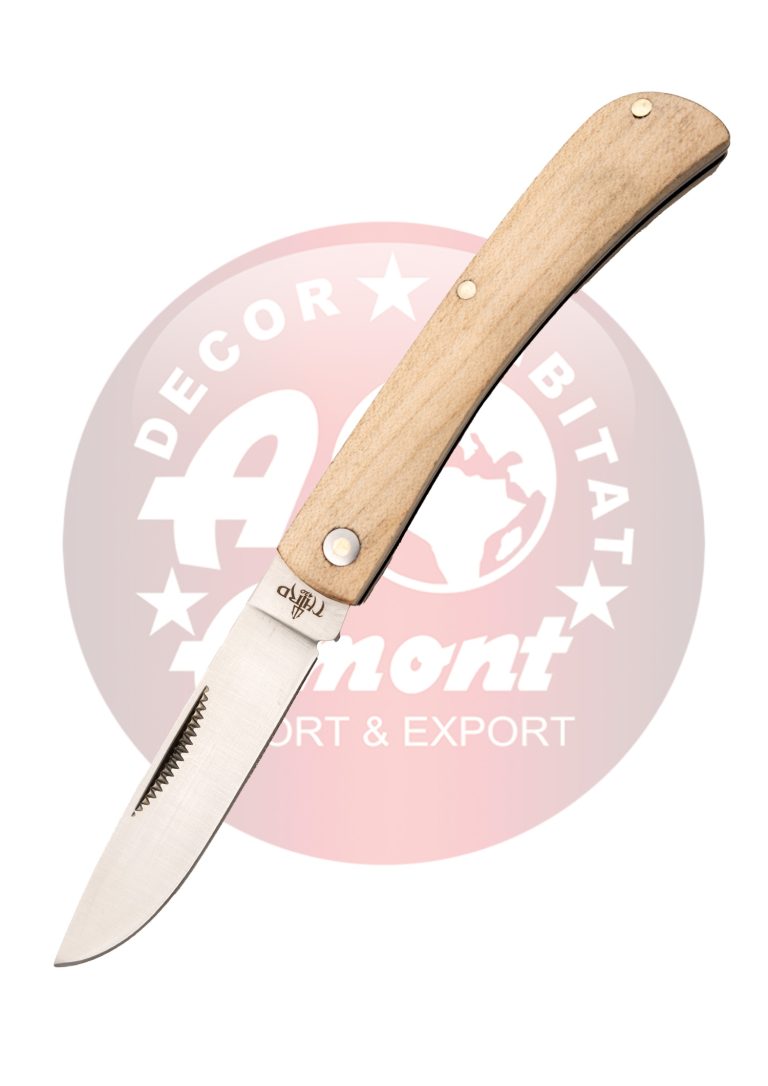 Navaja de Campaña en Madera de Arce y Acero 420