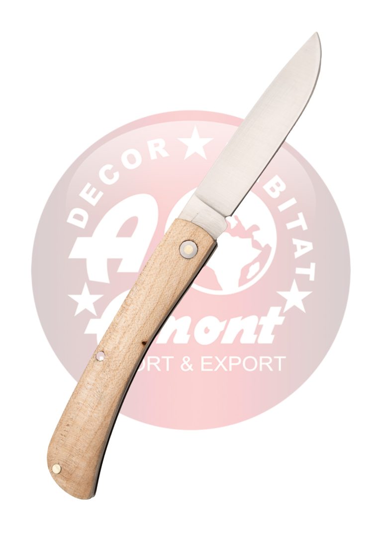 Navaja de Campaña en Madera de Arce y Acero 420