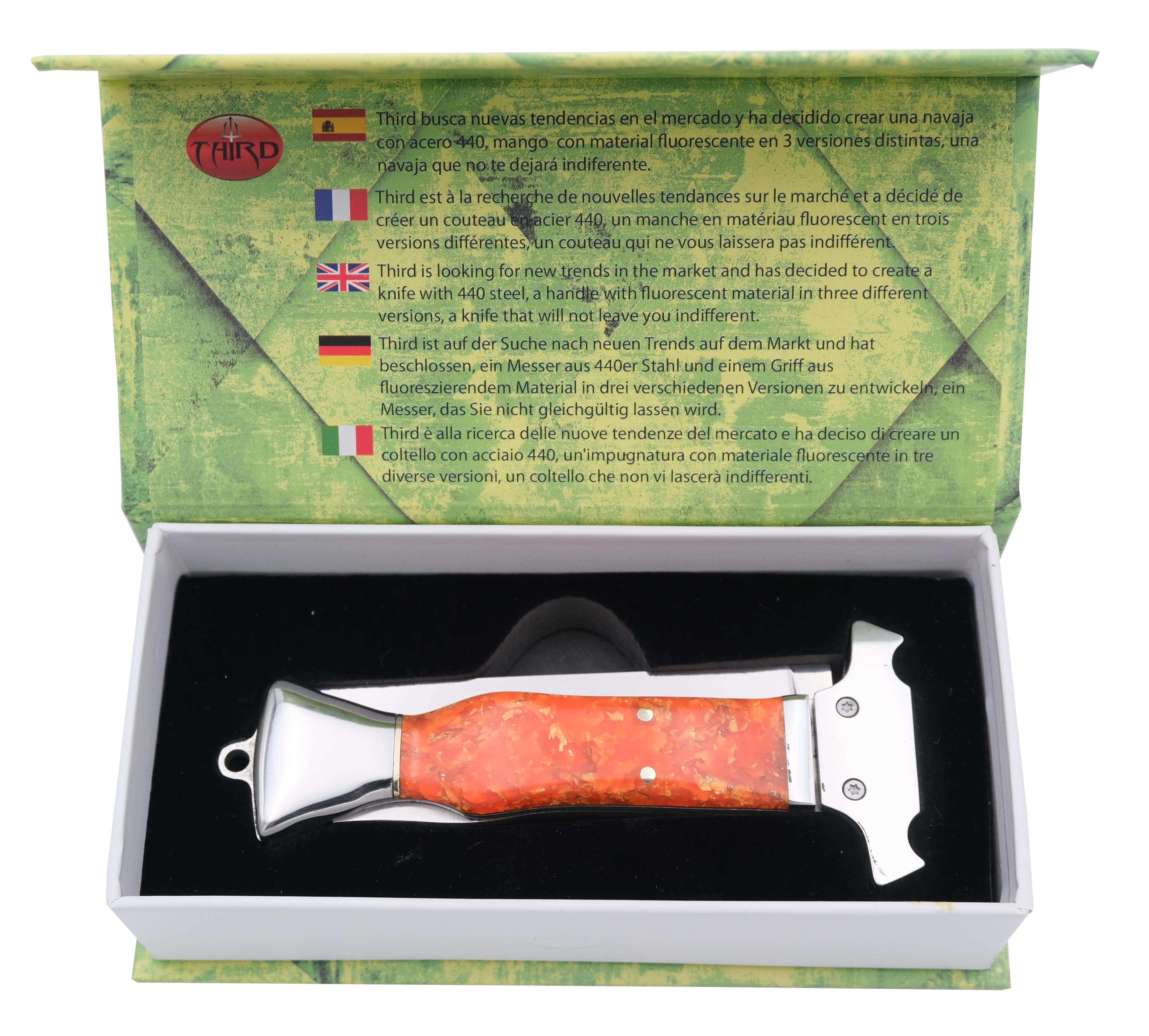 Navajas Third Brillo Espejo con Acrílico Fluorescente Varios Colores