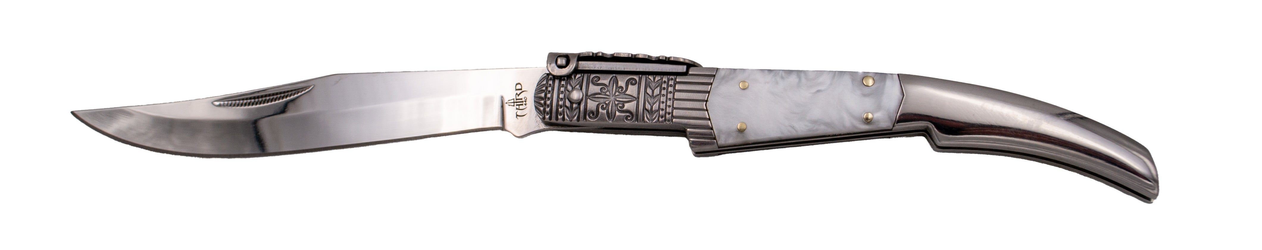 Third N50bd Pearl Silk Decorated Ratchet Knife