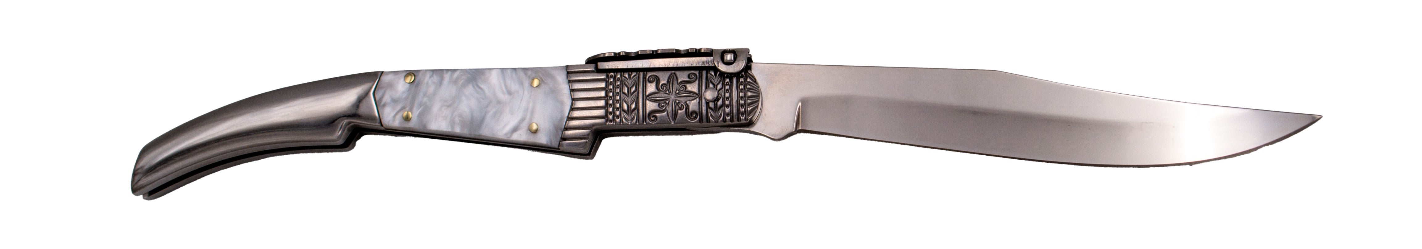 Third N50bd Pearl Silk Decorated Ratchet Knife