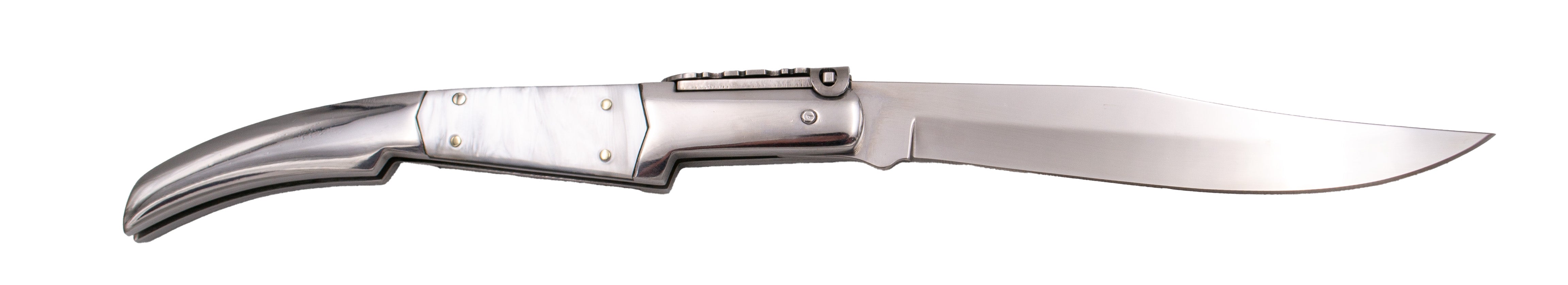 Third N50b Pearl Series White Acrylic Ratchet Knife