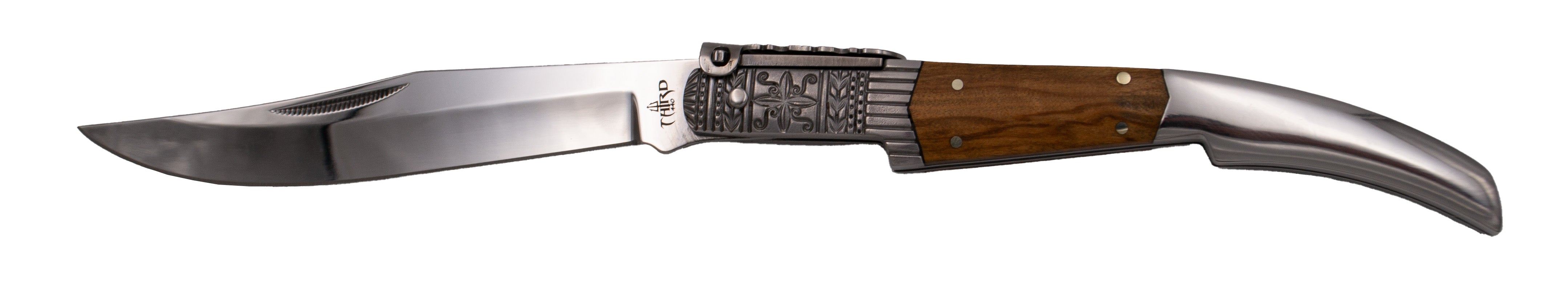 Imagen de Navaja Carraca Third N50od Seda Ámbar Madera De Olivo parte de nuestra colección en Espadas y más, sitio oficial.