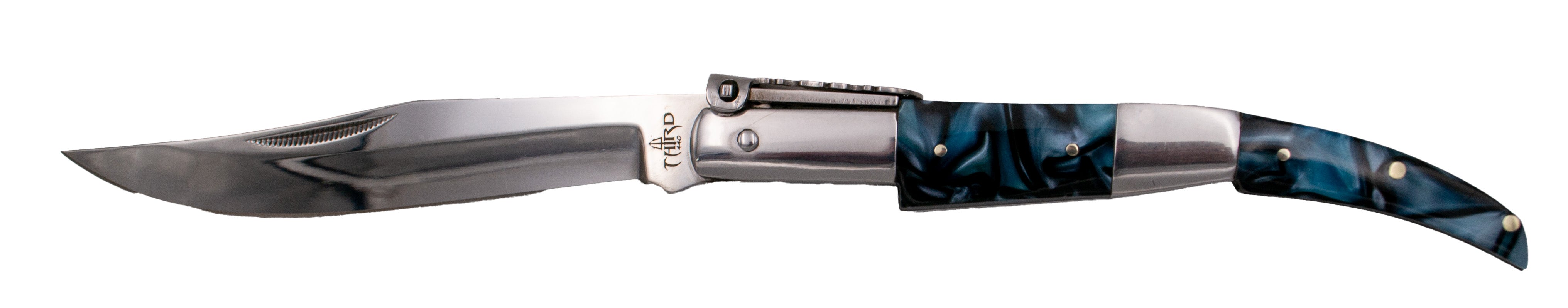 Navaja Carraca Third N54a Serie Zafiro Acrílico Azul