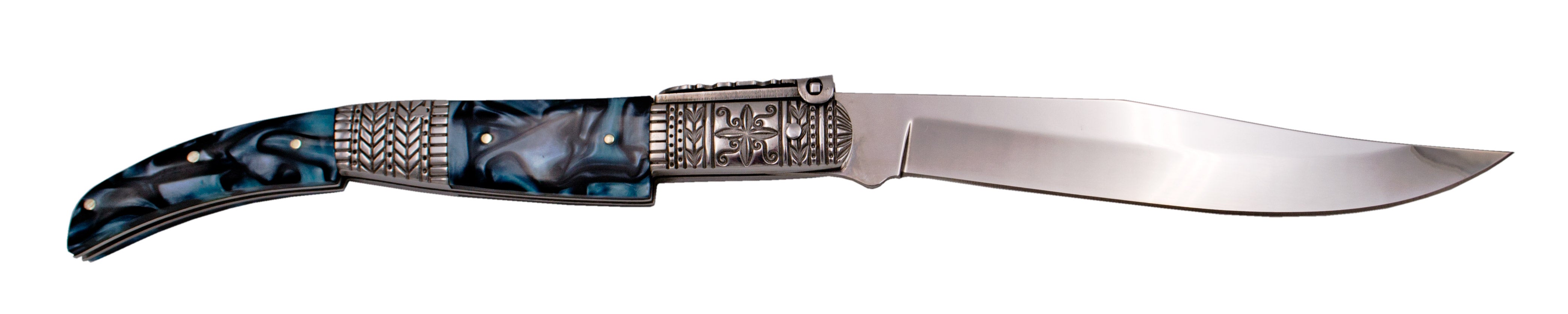 Imagen de Navaja Carraca Third N55ad Seda Zafiro Decorada parte de nuestra colección en Espadas y más, sitio oficial.