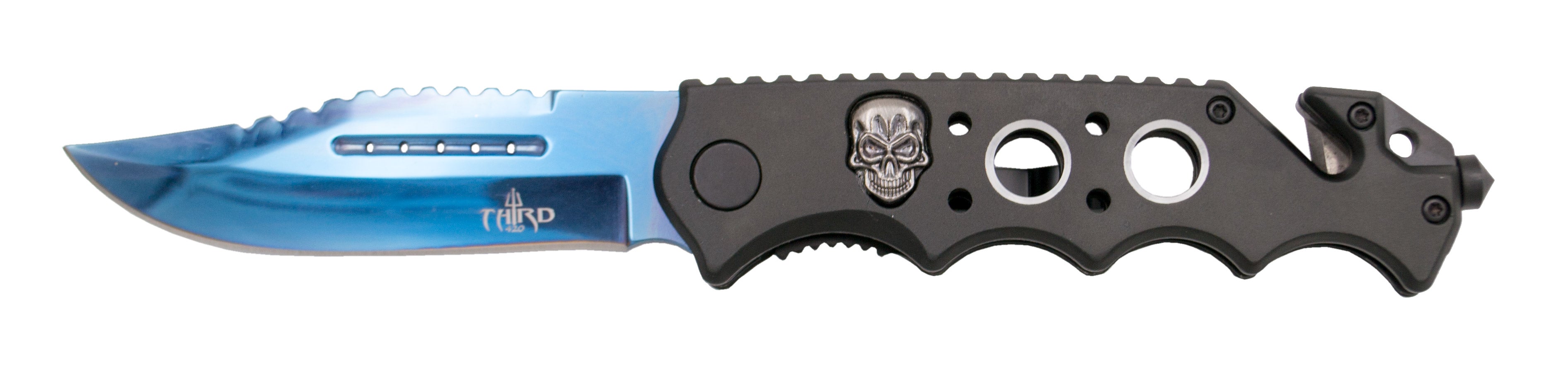 Imagen de Navaja Third N88A mango de aluminio negro con ... TH--N88A parte de nuestra colección en Espadas y más, sitio oficial.