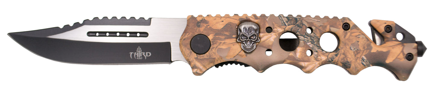 Navaja Third Calavera Aluminio con Hoja de 9 cm - Varios Diseños