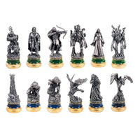 Set 12 Piezas de Ajedrez Las Dos Torres El Señor de los Anillos
