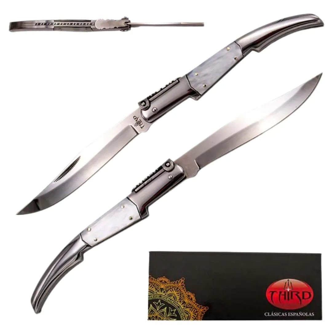 Navaja Carraca Third Serie Perla Acrílico Blanco