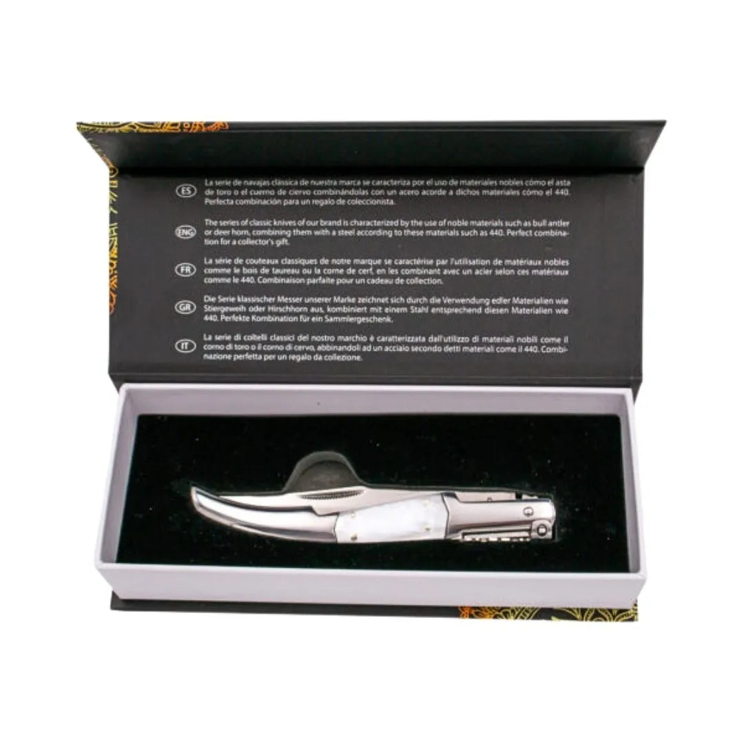 Navaja Carraca Third Serie Perla Acrílico Blanco