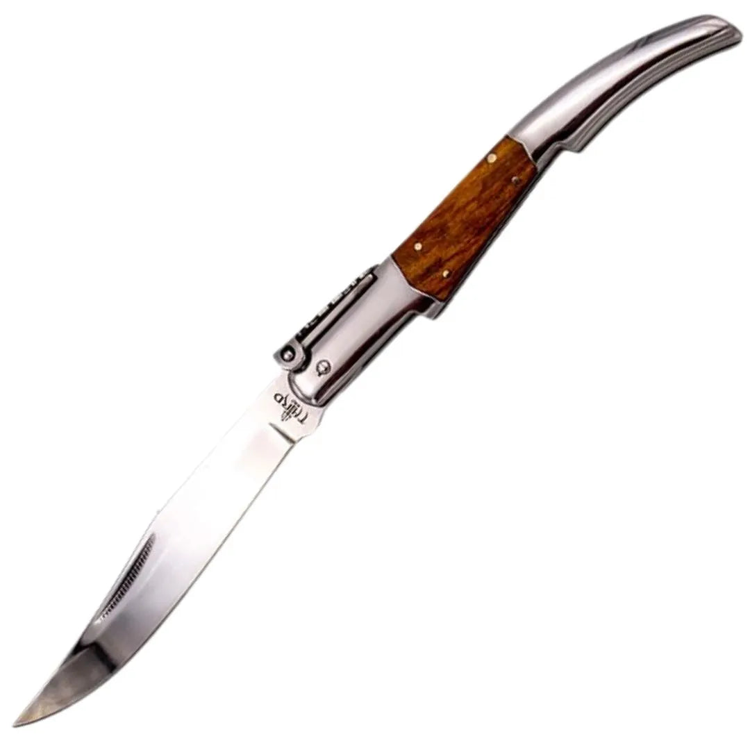 Imagen de Navaja Carraca Third N49o Serie Ámbar Madera De Olivo parte de nuestra colección en Espadas y más, sitio oficial.