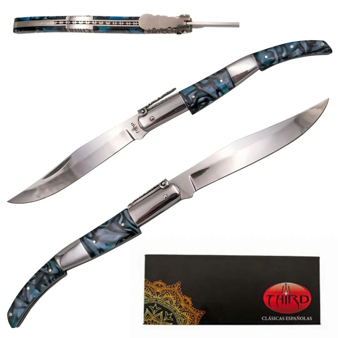 Imagen de Navaja Carraca Third N55a Serie Zafiro Acrílico Azul parte de nuestra colección en Espadas y más, sitio oficial.