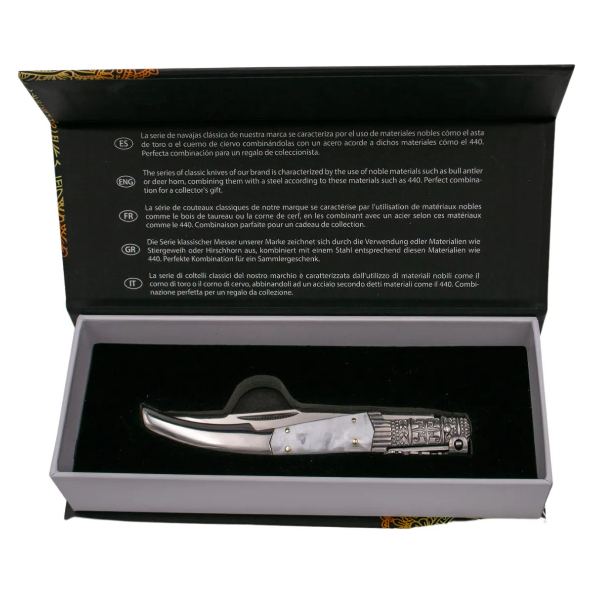 Navaja Carraca Third Seda Perla Decorada Acrílico