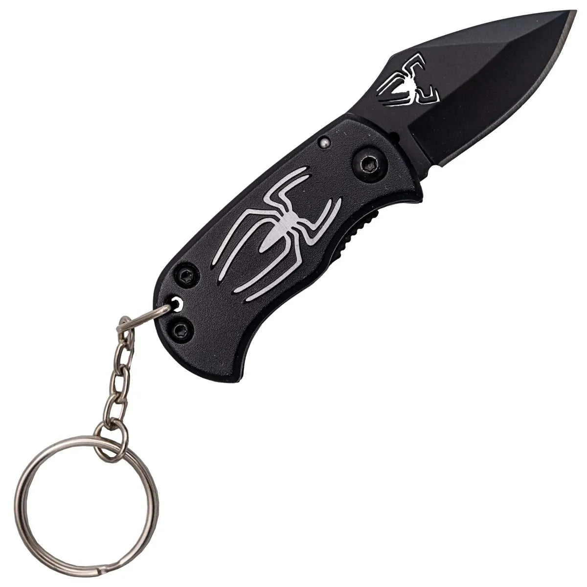 Navaja Llavero Third Negra con Araña Láser