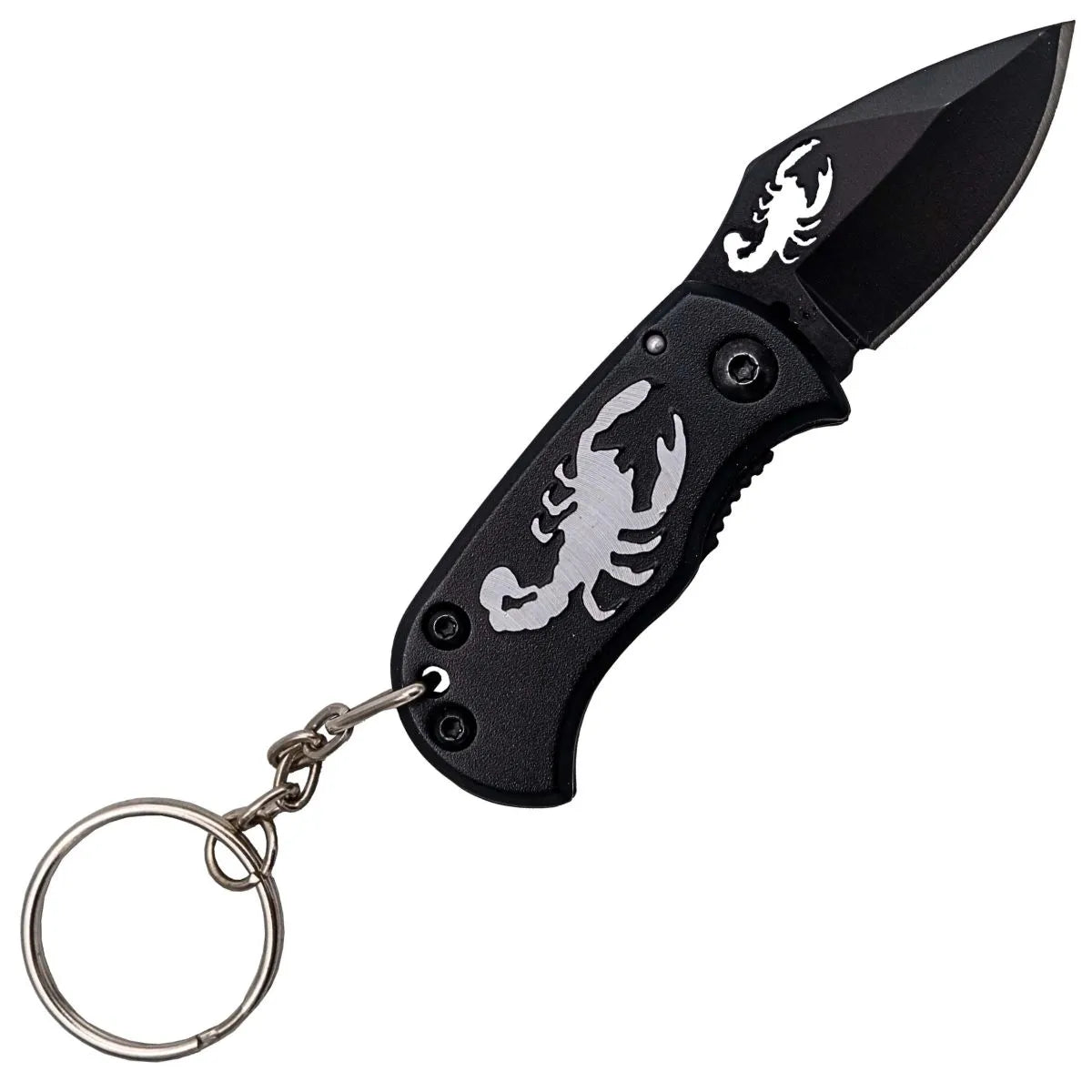 Navaja Llavero Third Negra con Escorpión Láser