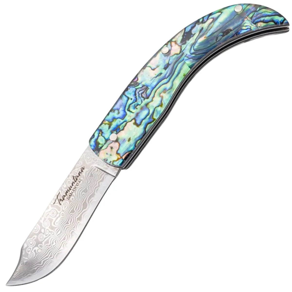 Navaja Rústica Tramuntana Knives en Acero de Damasco