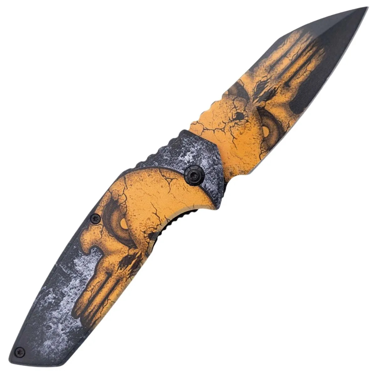 Navaja Táctica Third Calavera Naranja