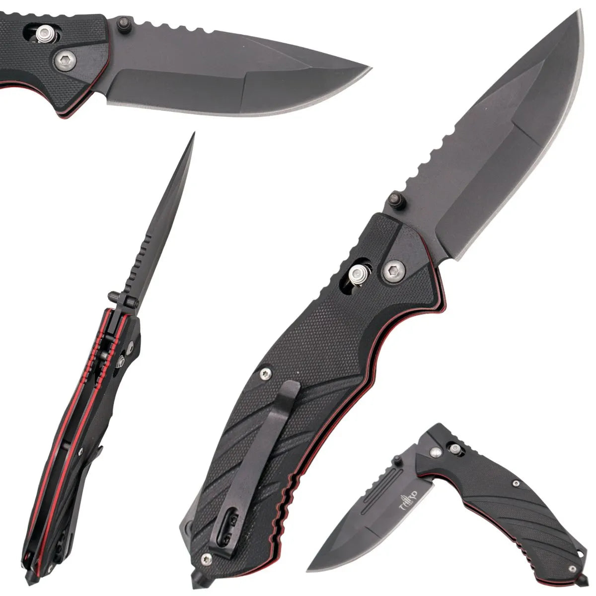 Navaja Third - negro/rojo