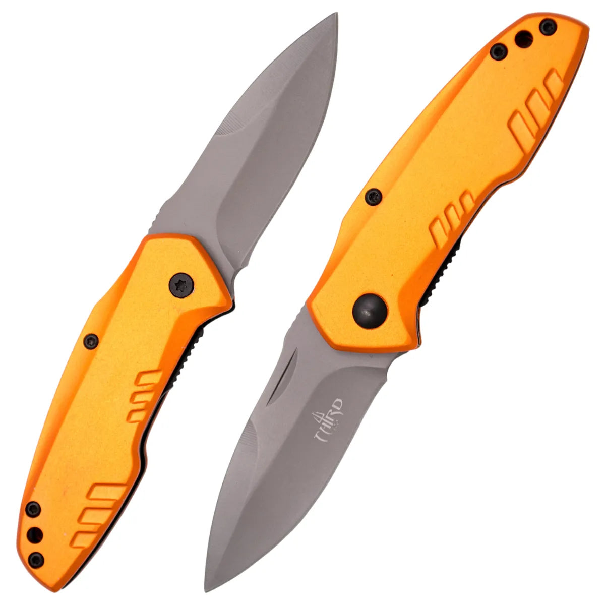 Navaja Third Aluminio Anodizado con Hoja Titanio - Naranja