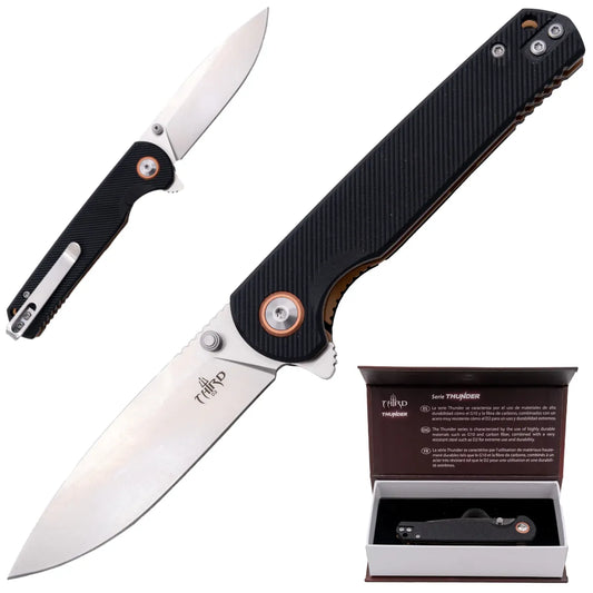 Navaja Third Thunder D2 con Apertura Ball Bearing - negro