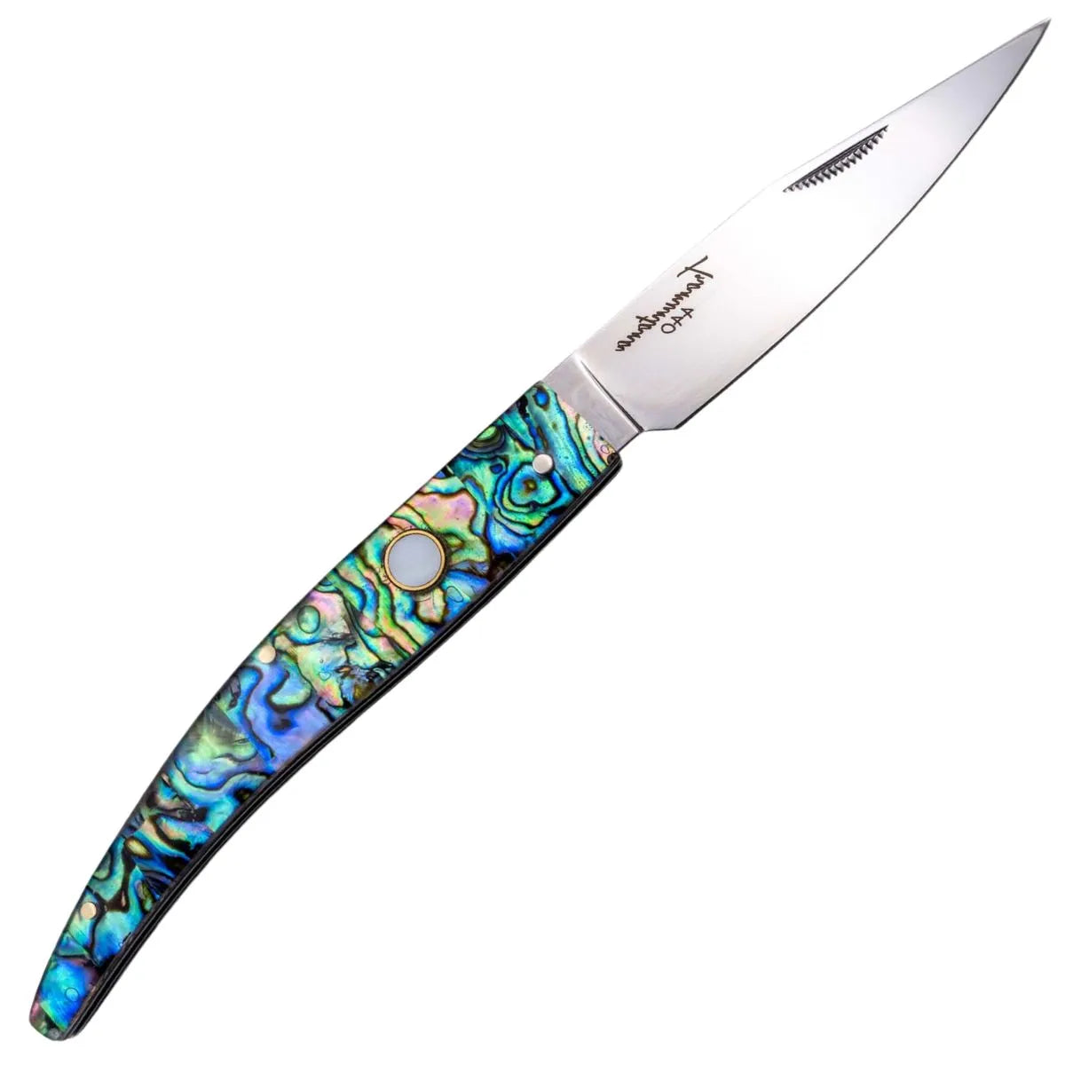 Navaja Tramuntana Punta Brillo Espejo Mango Abulón