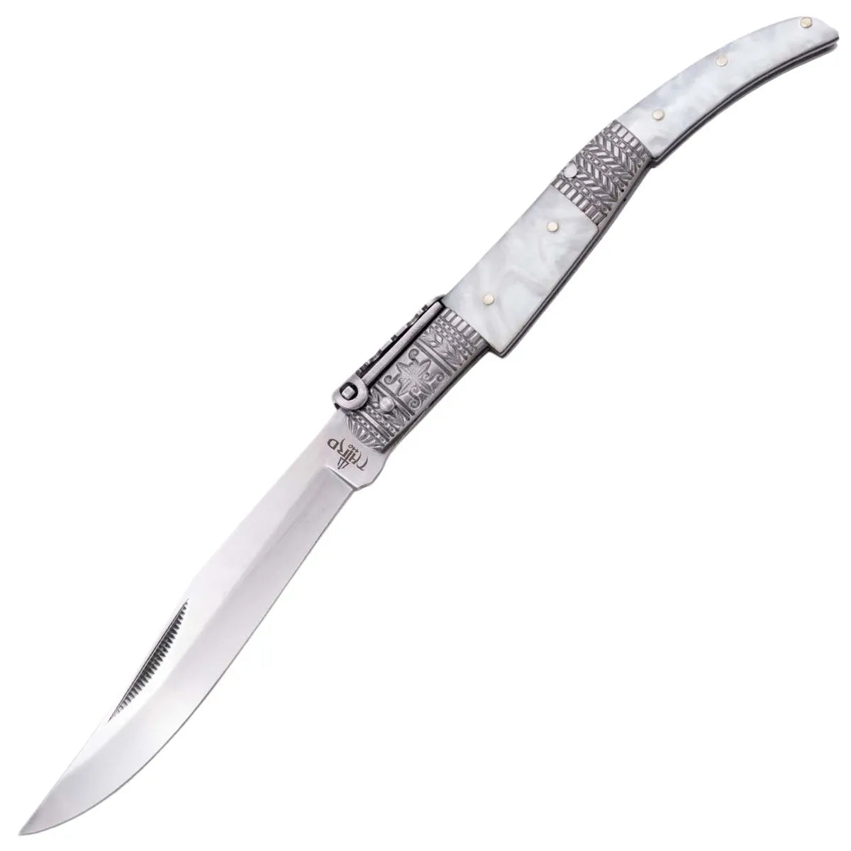 Navaja de Carraca Decorativa Seda Perla Inspiración Española