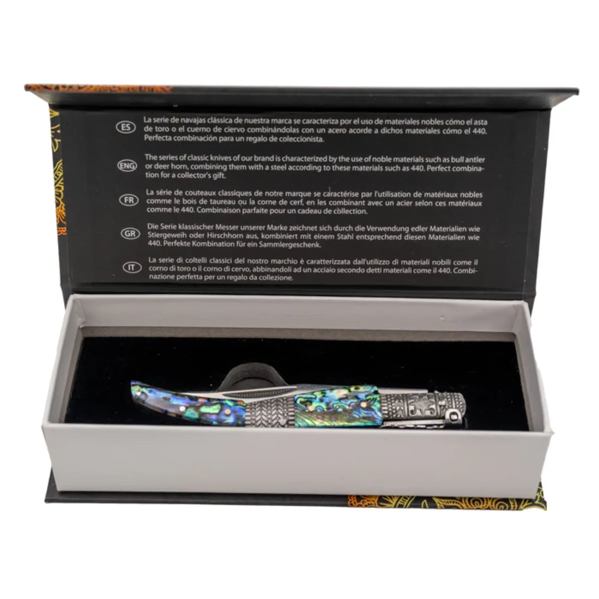 Navaja de Carraca Third Serie Seda Abulón Acero 440 11 cm