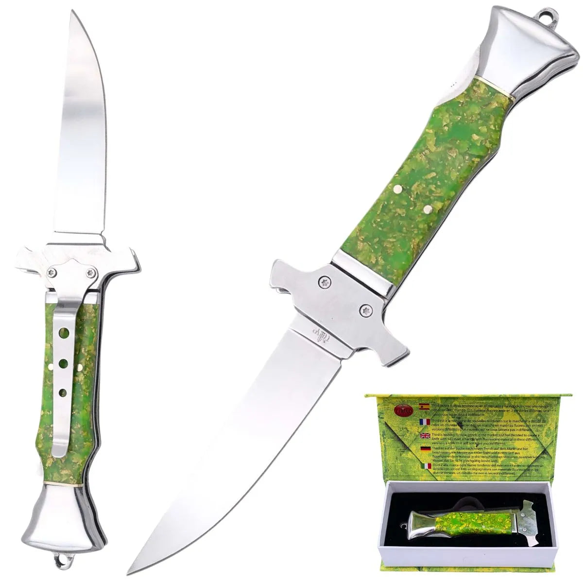 Navajas Third Brillo Espejo con Acrílico Fluorescente Varios Colores