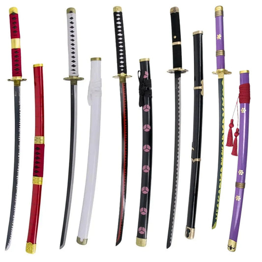 Pack 5 Katanas de Acero Zoro One Piece + Expositor Gratis