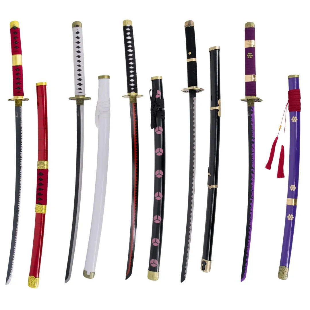 Imagen de Pack5 katanas Hoja de Bambú Zoro One Piece parte de nuestra colección en Espadas y más, sitio oficial.