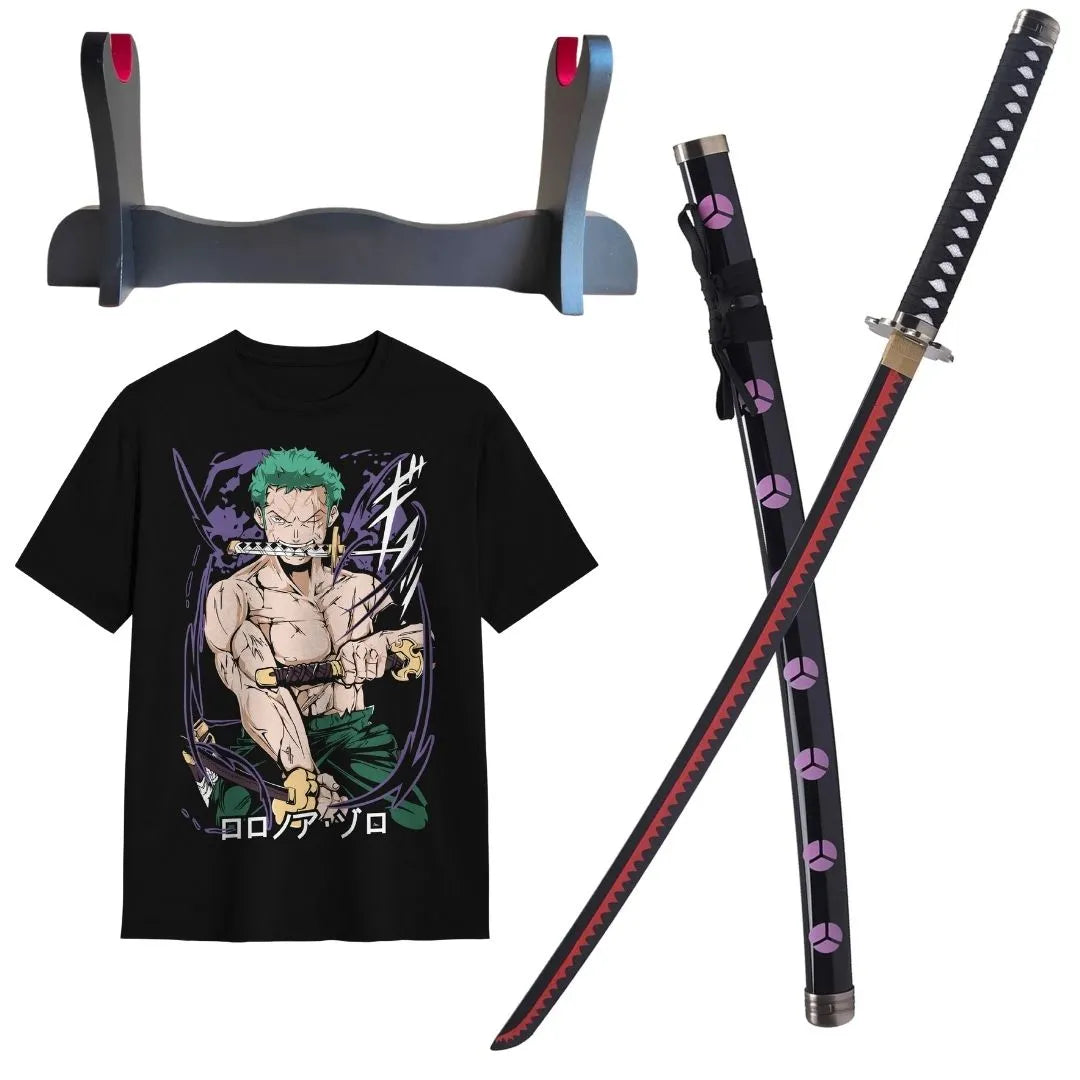 Pack Katana Bambú Shusui de Zoro + Camiseta Zoro + Katanero de Regalo