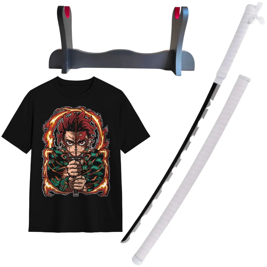 Pack Katana de Inosuke + Katanero + Caminseta Tanjiro