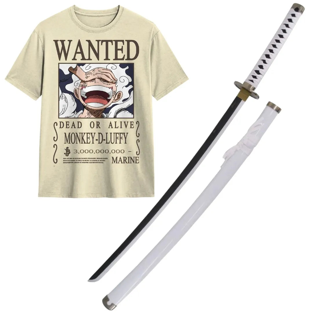 Pack Katana de Zoro Wado + Katanero + Caminseta Luffy