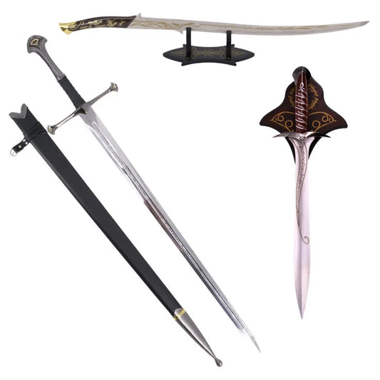 Imagen de Pack Tierra Media: Espada Andúril + Espada Dardo + Hadhafang parte de nuestra colección en Espadas y más, sitio oficial.
