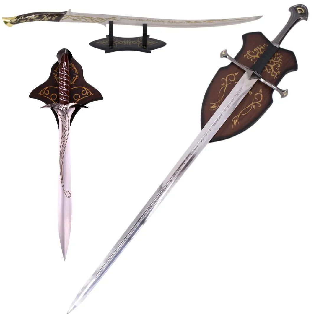 Imagen de Pack Tierra Media: Espada Andúril + Espada Dardo + Hadhafang parte de nuestra colección en Espadas y más, sitio oficial.