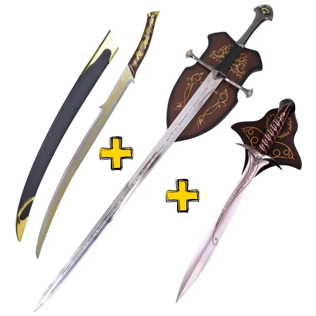 Imagen de Pack Tierra Media: Espada Andúril + Espada Dardo + Hadhafang parte de nuestra colección en Espadas y más, sitio oficial.