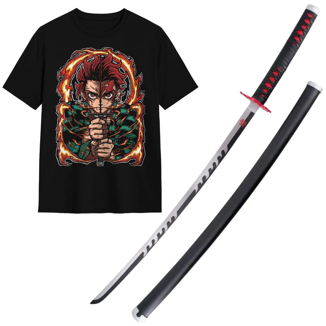 Pack Katana de Tanjiro + Katanero + Caminseta Tanjiro