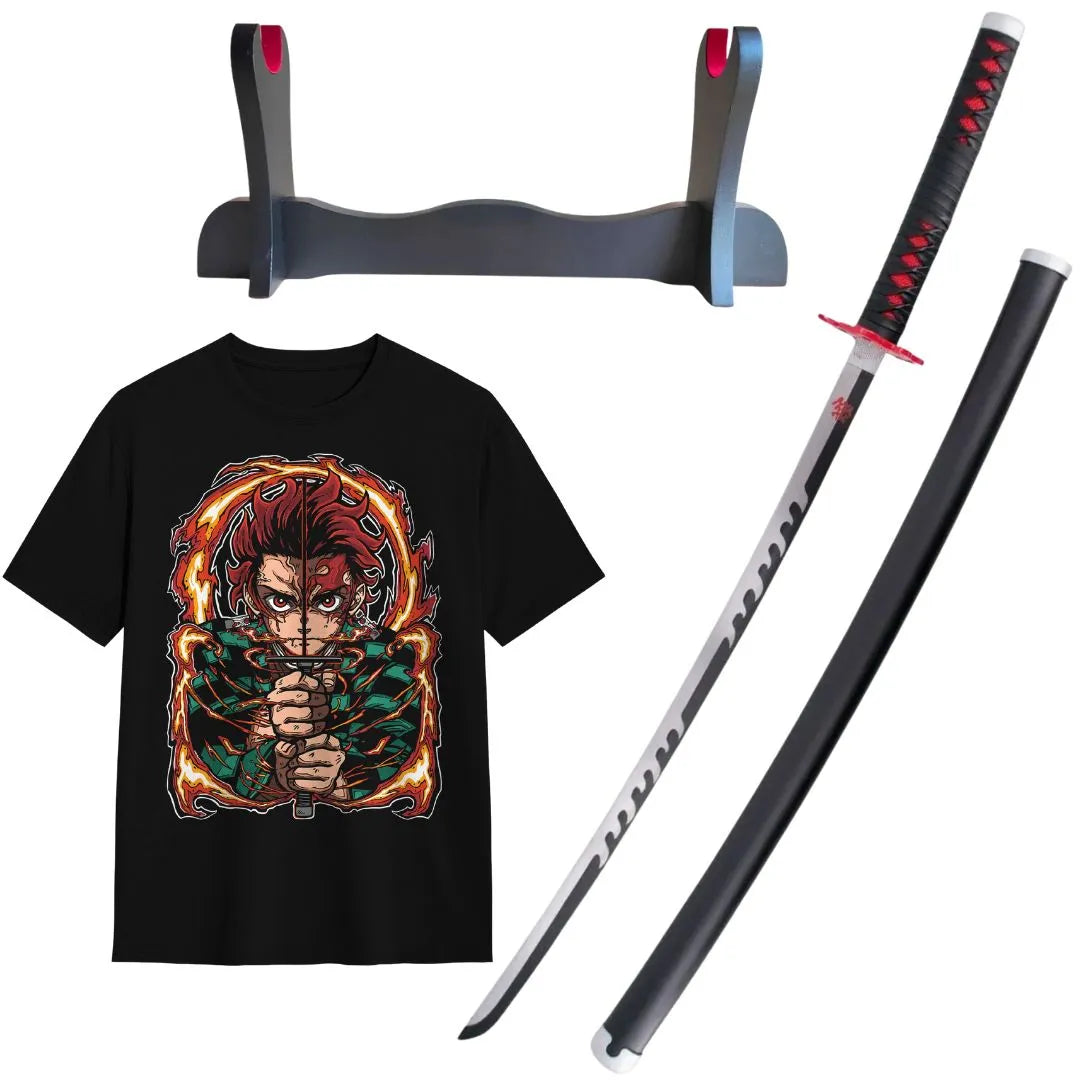 Pack Katana de Tanjiro + Katanero + Caminseta Tanjiro