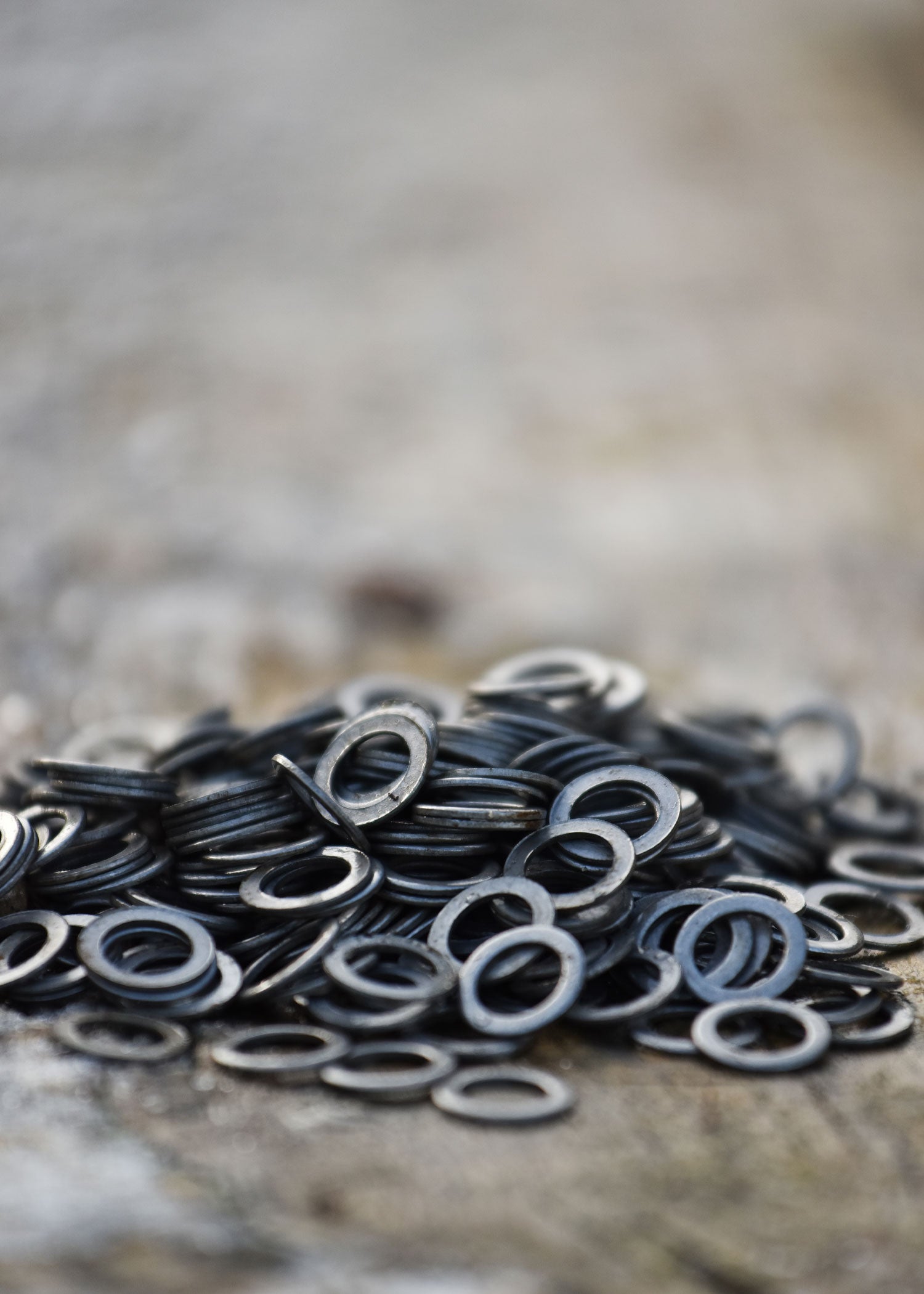 Paquete de 1 kg de anillas planas sueltas de FRM/FWM, perforadas, color natural ULF-FRM-LR