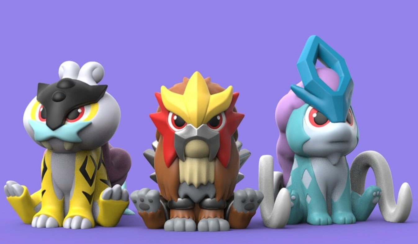 Imagen de Figura pokemon perros legendaios parte de nuestra colección en Espadas y más, sitio oficial.