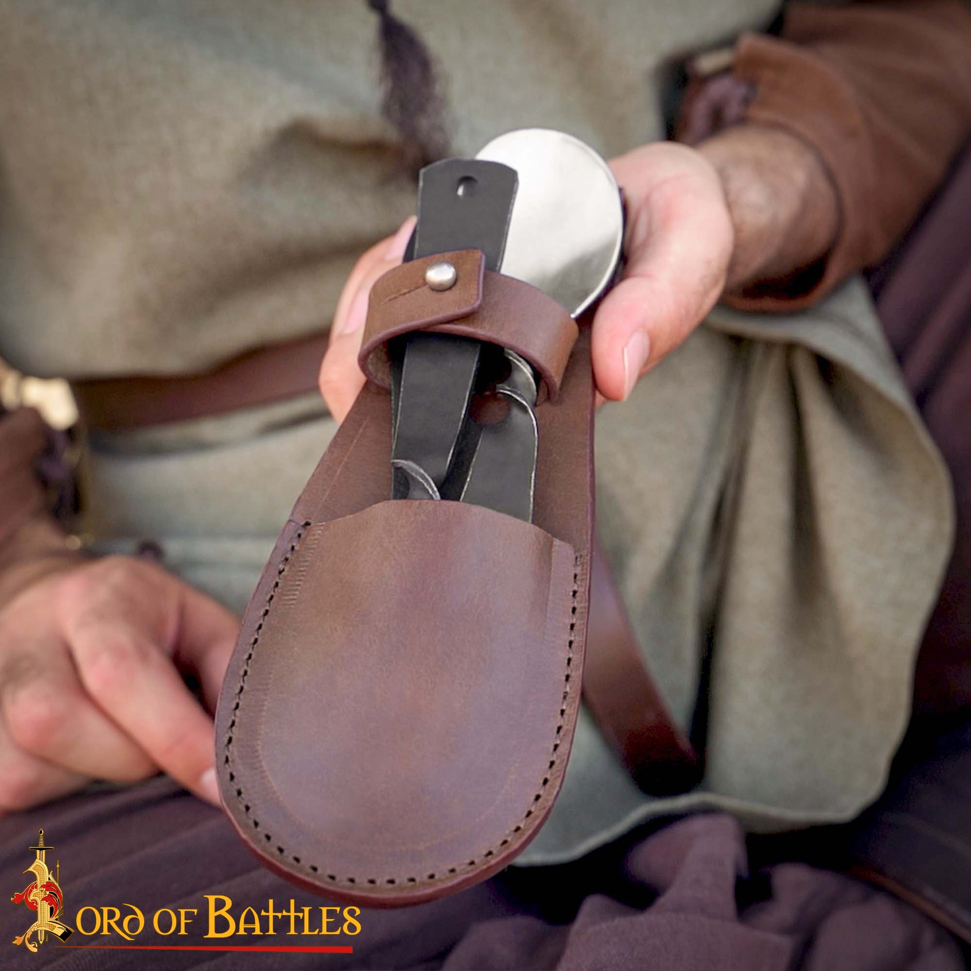 Juego de Cubiertos Viking Rústico - Acero Inoxidable con Funda de Cuero - Imagen 5